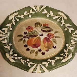 Certified International La Toscana dessert/salad plate pears and currants